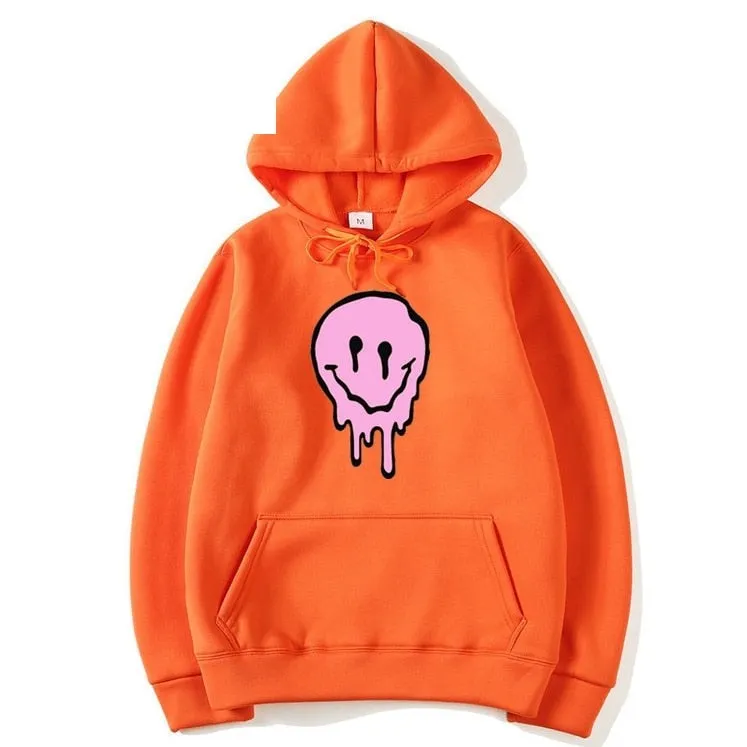 Men's Winter Casual Harajuku Japanese Anime Gothic Smile Hoodie