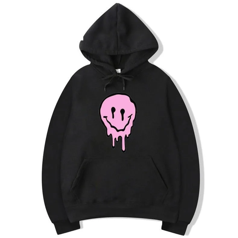 Men's Winter Casual Harajuku Japanese Anime Gothic Smile Hoodie