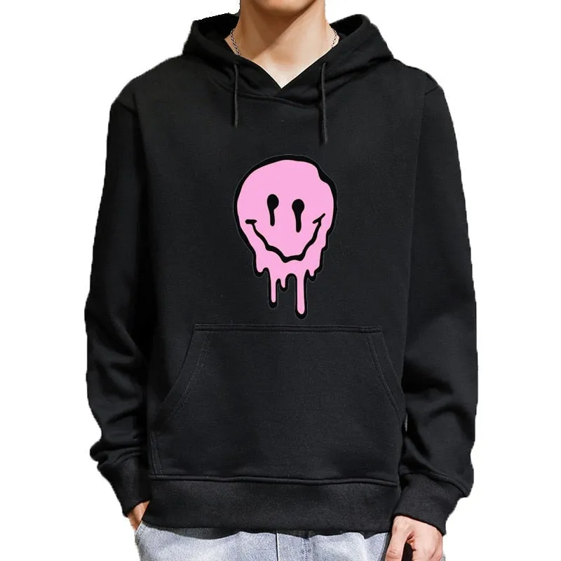 Men's Winter Casual Harajuku Japanese Anime Gothic Smile Hoodie