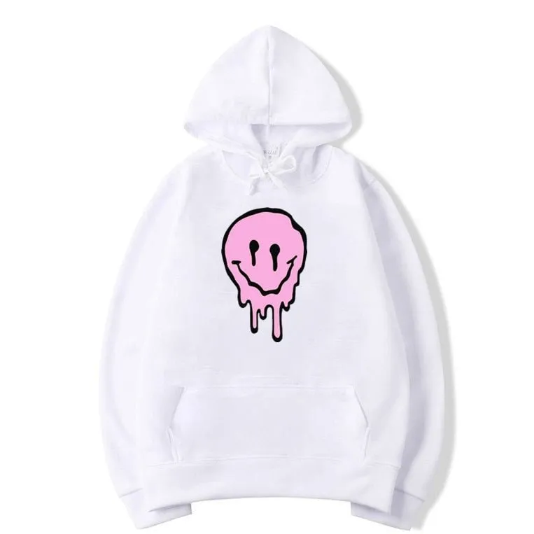 Men's Winter Casual Harajuku Japanese Anime Gothic Smile Hoodie