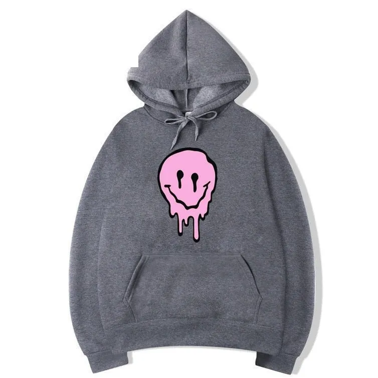 Men's Winter Casual Harajuku Japanese Anime Gothic Smile Hoodie