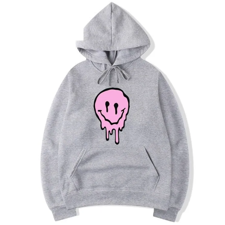 Men's Winter Casual Harajuku Japanese Anime Gothic Smile Hoodie