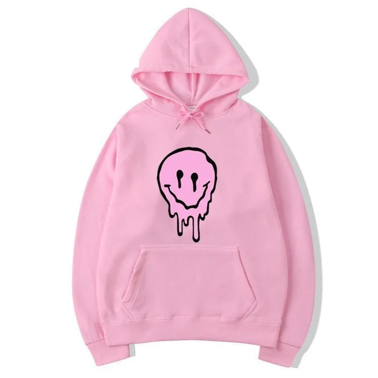 Men's Winter Casual Harajuku Japanese Anime Gothic Smile Hoodie