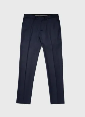 Men's Wool Trouser in Navy Melange