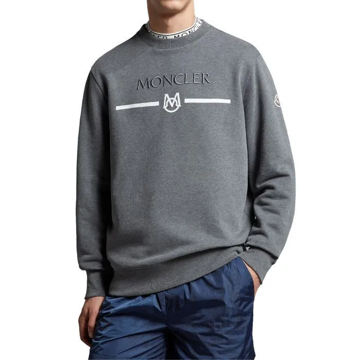 MONCLER  |Unisex Street Style U-Neck Long Sleeves Cotton