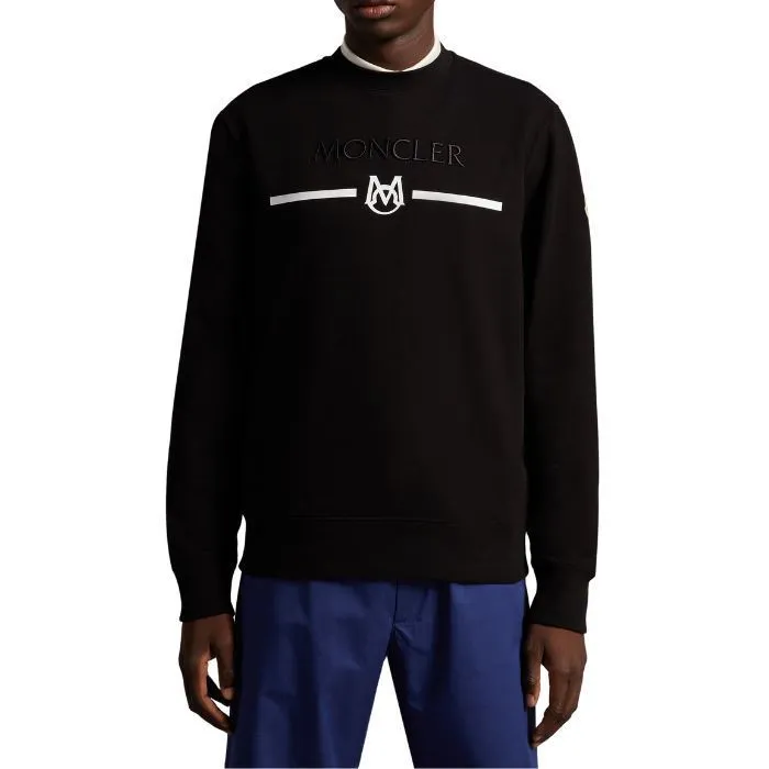 MONCLER  |Unisex Street Style U-Neck Long Sleeves Cotton