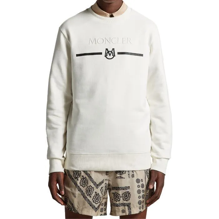 MONCLER  |Unisex Street Style U-Neck Long Sleeves Cotton