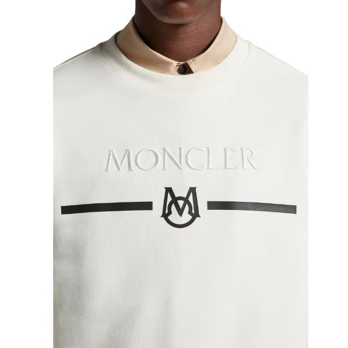 MONCLER  |Unisex Street Style U-Neck Long Sleeves Cotton