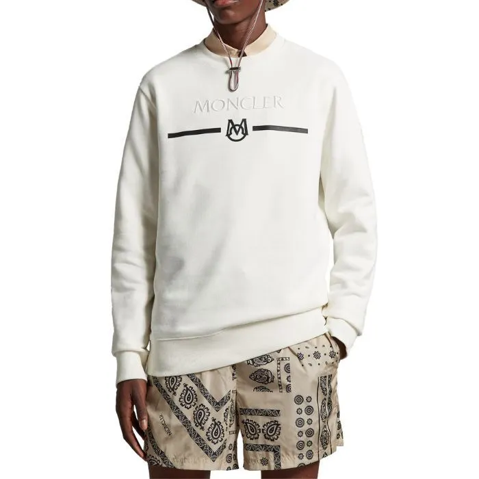 MONCLER  |Unisex Street Style U-Neck Long Sleeves Cotton