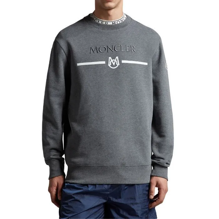 MONCLER  |Unisex Street Style U-Neck Long Sleeves Cotton