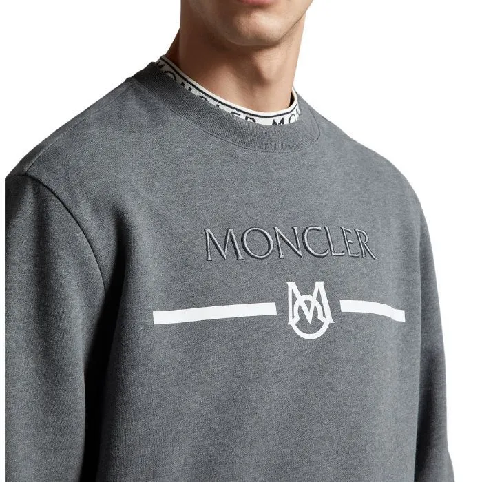 MONCLER  |Unisex Street Style U-Neck Long Sleeves Cotton