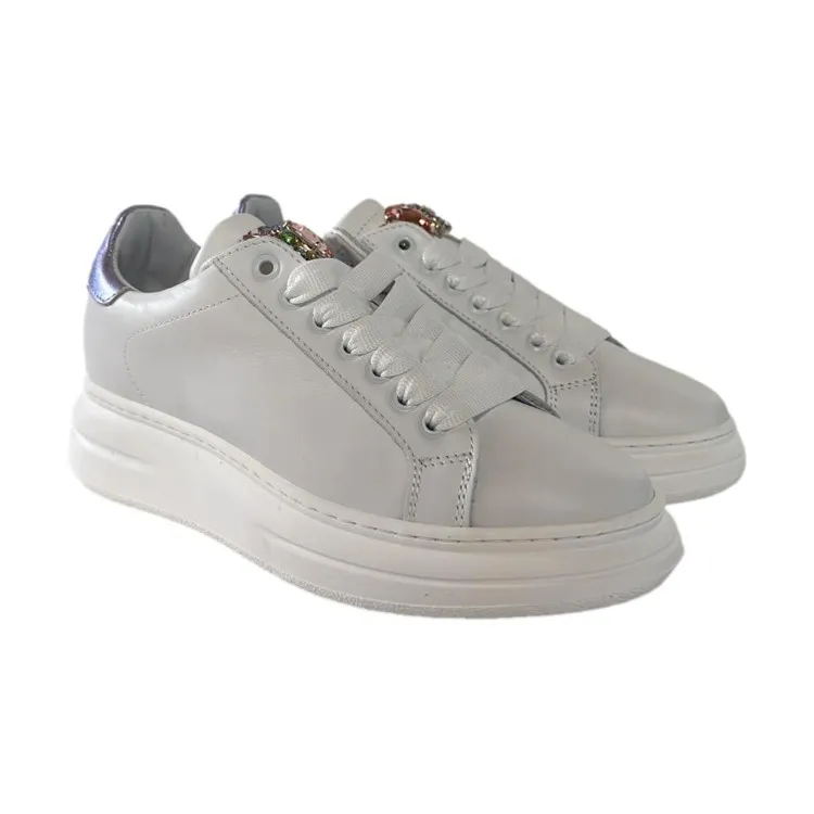 Mèlinè BI780 Sneaker in Vera Pelle Made in Italy con Accessorio Gioiello Multicolor