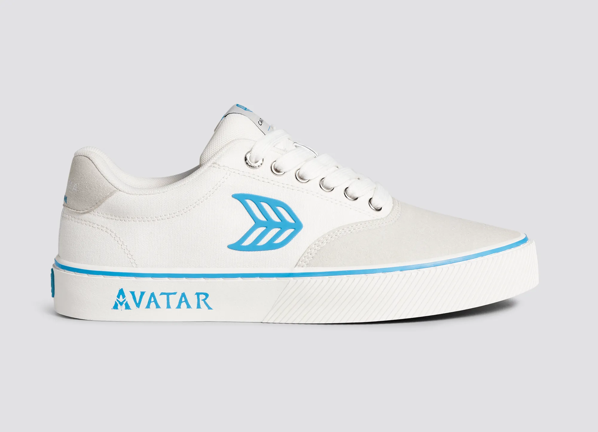 NAIOCA PRO AVATAR Vintage White Suede Off-White Canvas Blue Logo Sneaker Women