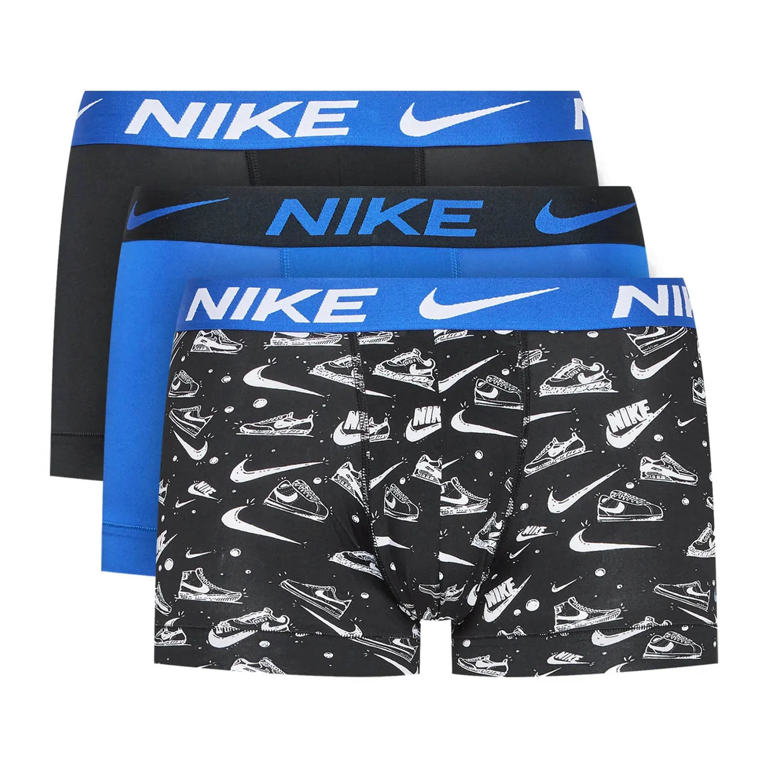 Nike Dri-FIT Essential Micro x 3 Boxer  Sneaker Sketch Print/Game Royal