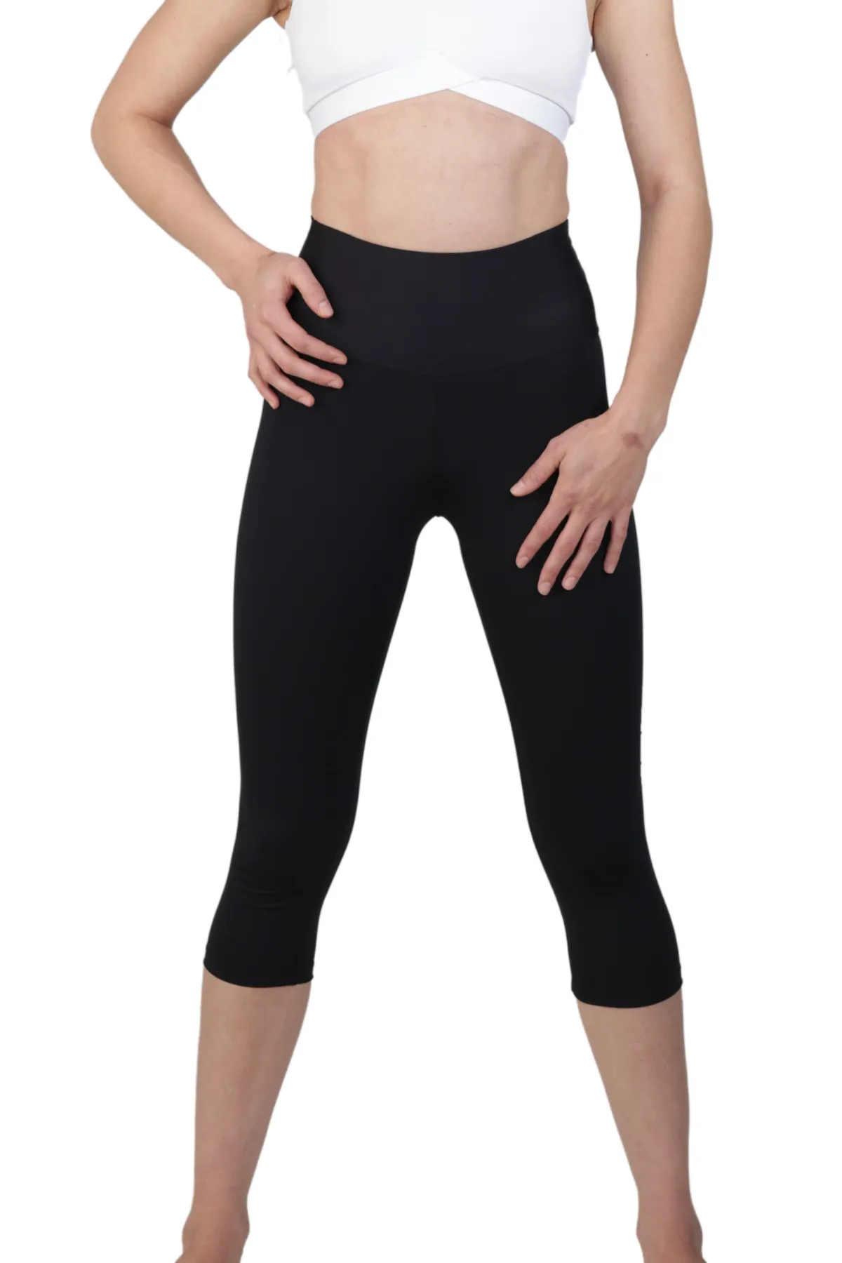 NINA BLACK High Waist Activewear Capri Legging