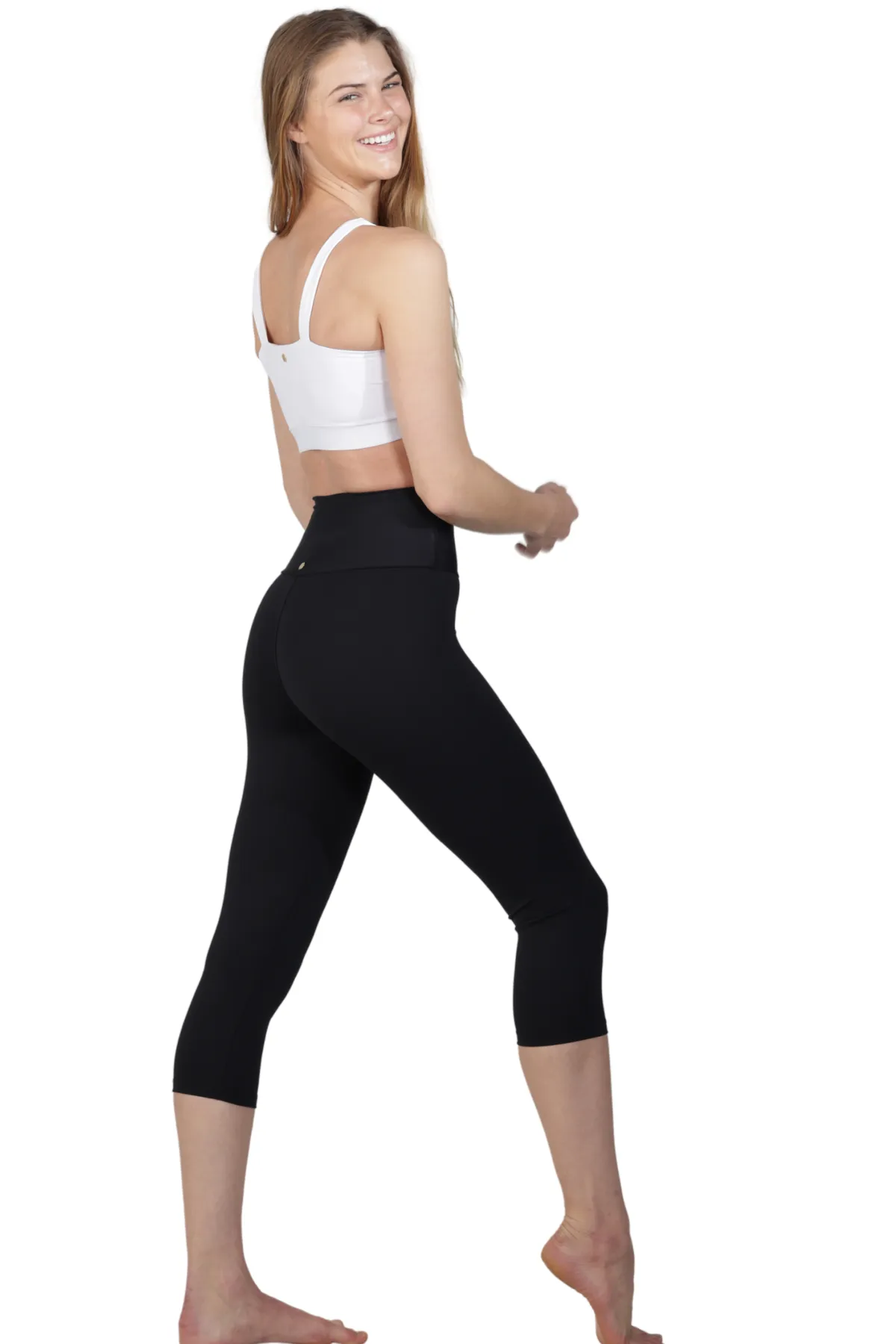 NINA BLACK High Waist Activewear Capri Legging