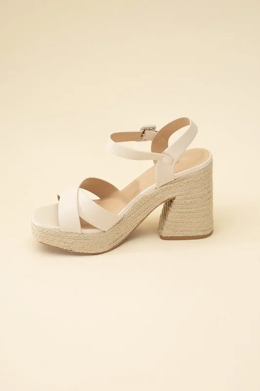 NOBLE ESPADRILLE SANDAL HEELS