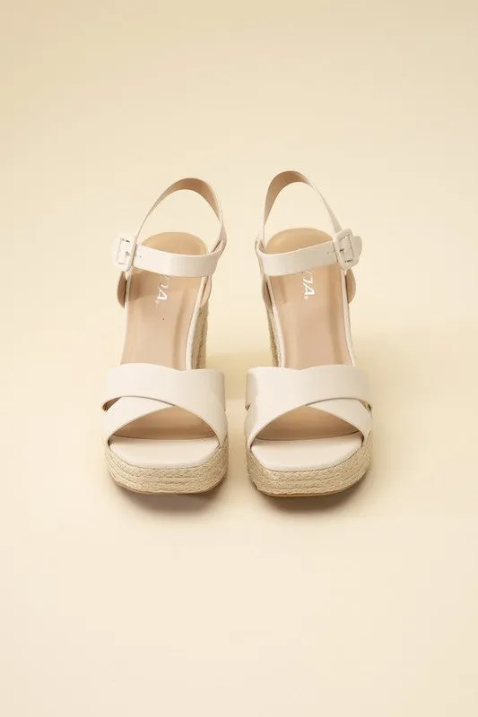 NOBLE ESPADRILLE SANDAL HEELS