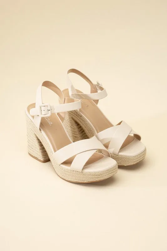 NOBLE ESPADRILLE SANDAL HEELS