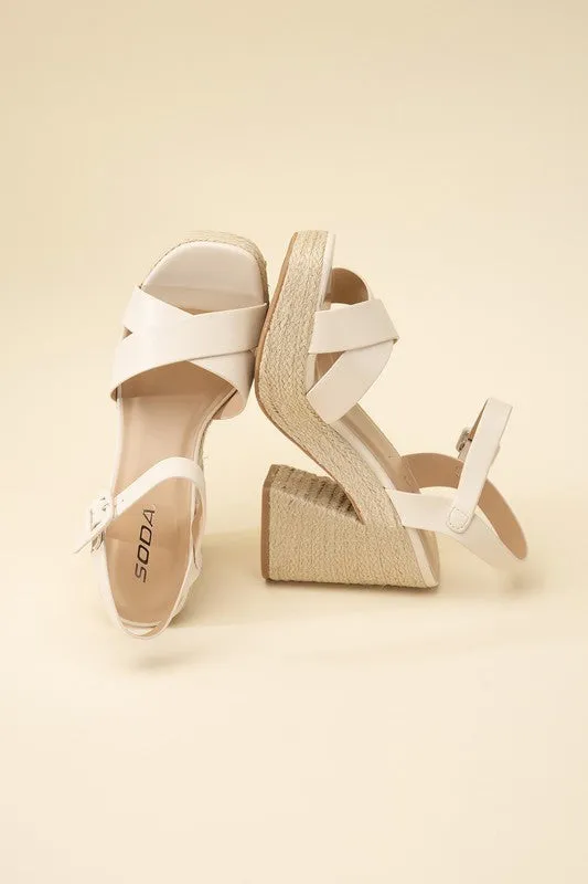 NOBLE ESPADRILLE SANDAL HEELS