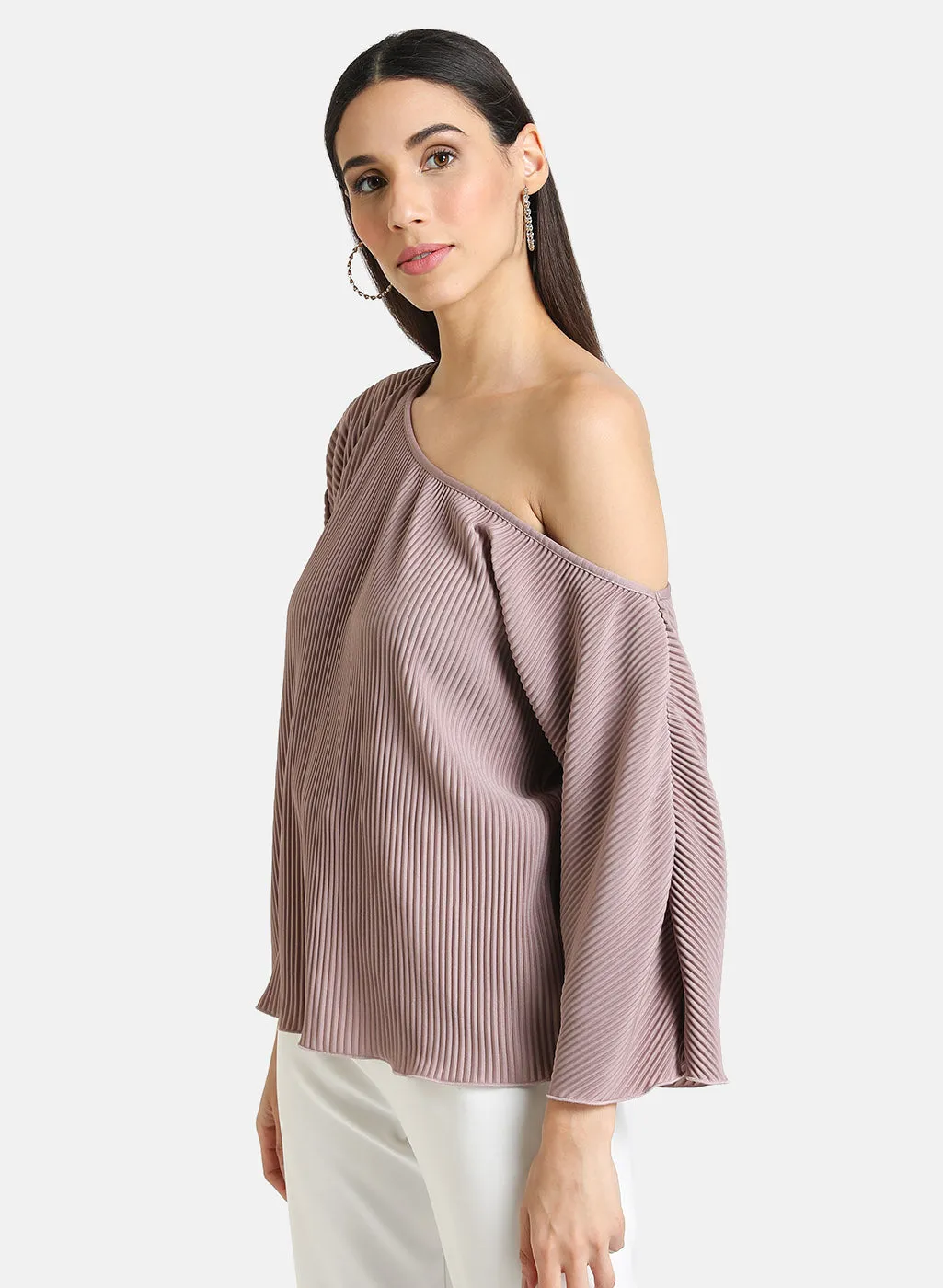 One Shoulder Pleated Top