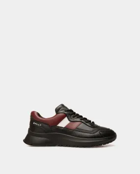 Outline Sneaker in Black And Heritage Red Leather 