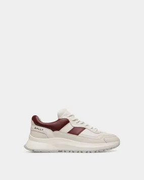 Outline Sneaker in White And Heritage Red Leather 