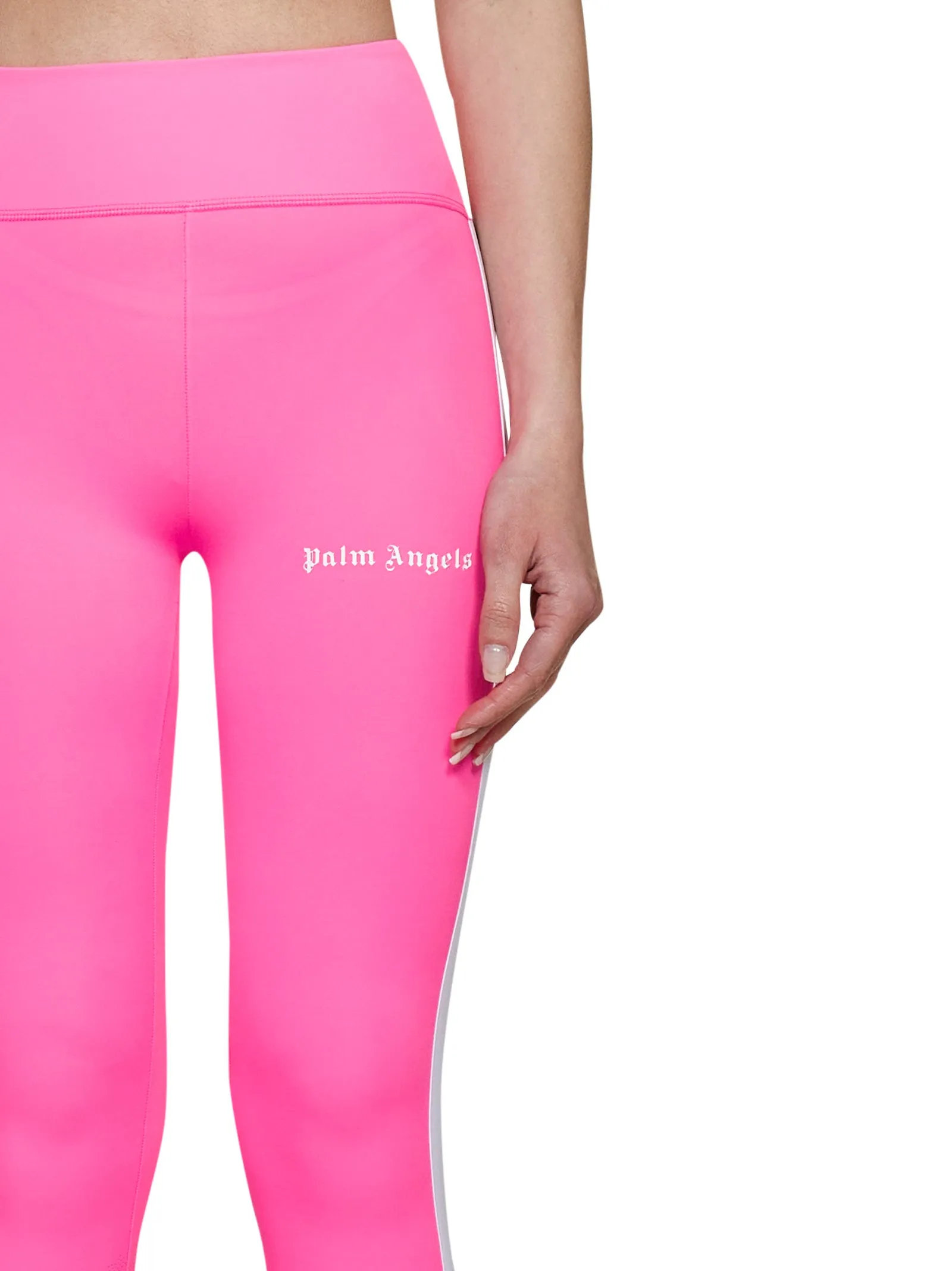 Palm Angels Logo Detailed High Waist Leggings