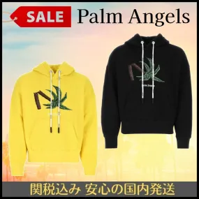 Palm Angels  |Pullovers Street Style Long Sleeves Plain Cotton Logo