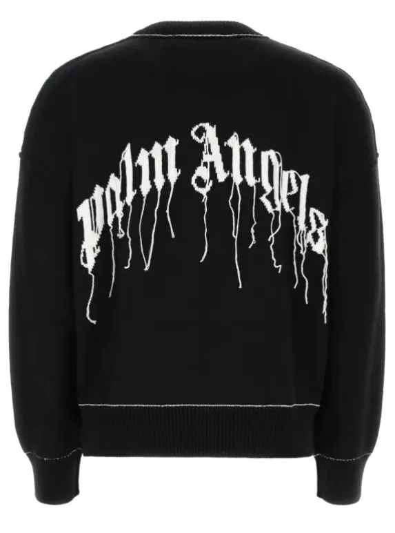 Palm Angels  |Pullovers Wool Street Style Long Sleeves Plain Logo Sweaters