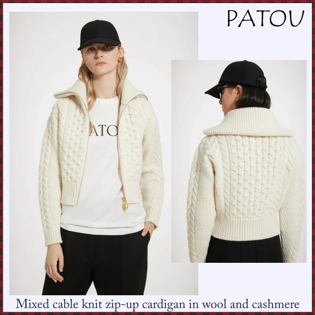 PATOU  |Casual Style Sleeveless Long Sleeves Plain Cotton