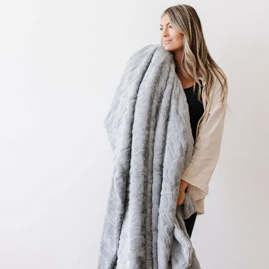 Patterned Faux Fur Throw Blankets