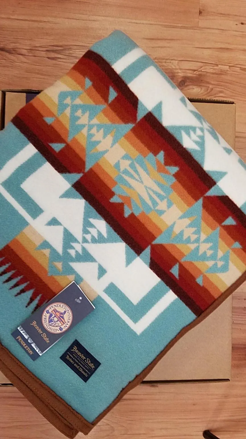 Pendleton Chief Joseph  Blanket, Aqua