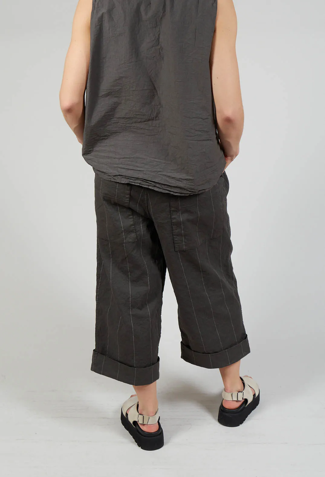 Pinstriped Bragoni Trousers in Antracite