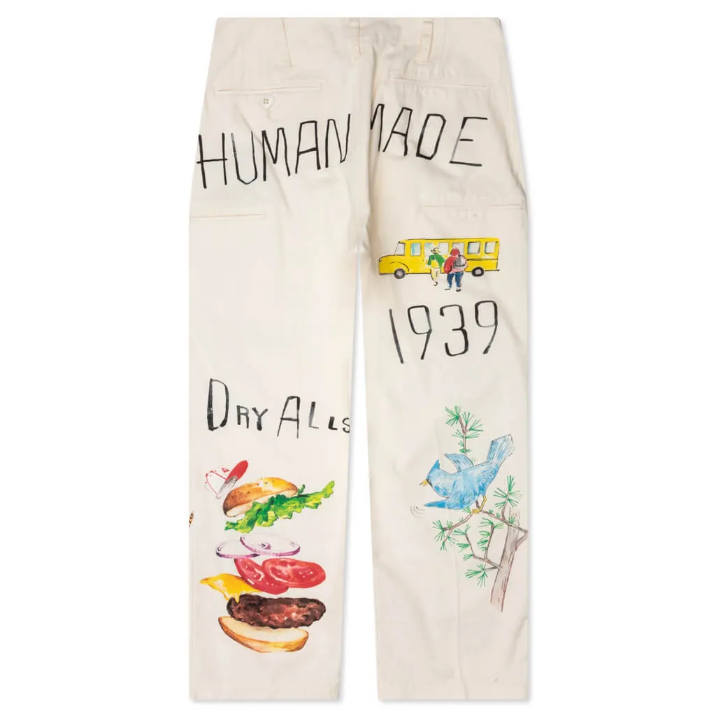 Printed Chino Pants - White