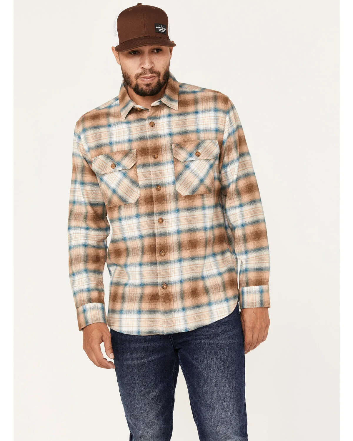 Product Name:  Pendleton Men's Burnside Large Plaid Print Button-Down Western Flannel Shirt