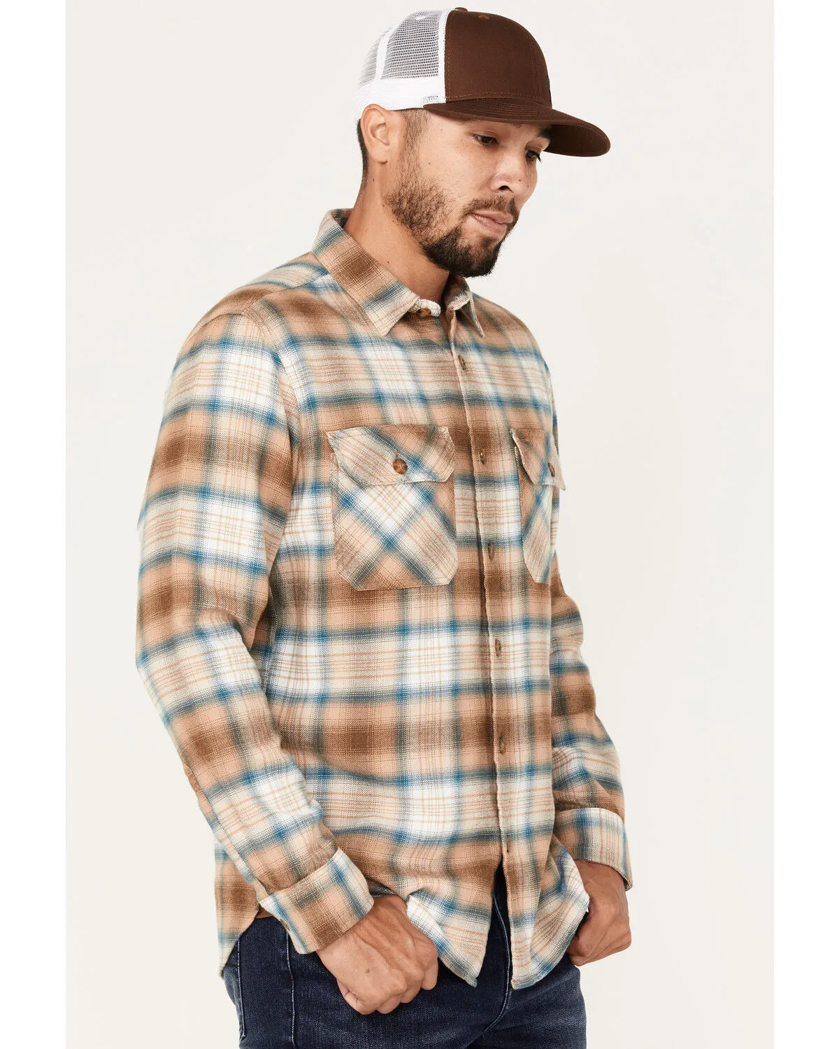 Product Name:  Pendleton Men's Burnside Large Plaid Print Button-Down Western Flannel Shirt