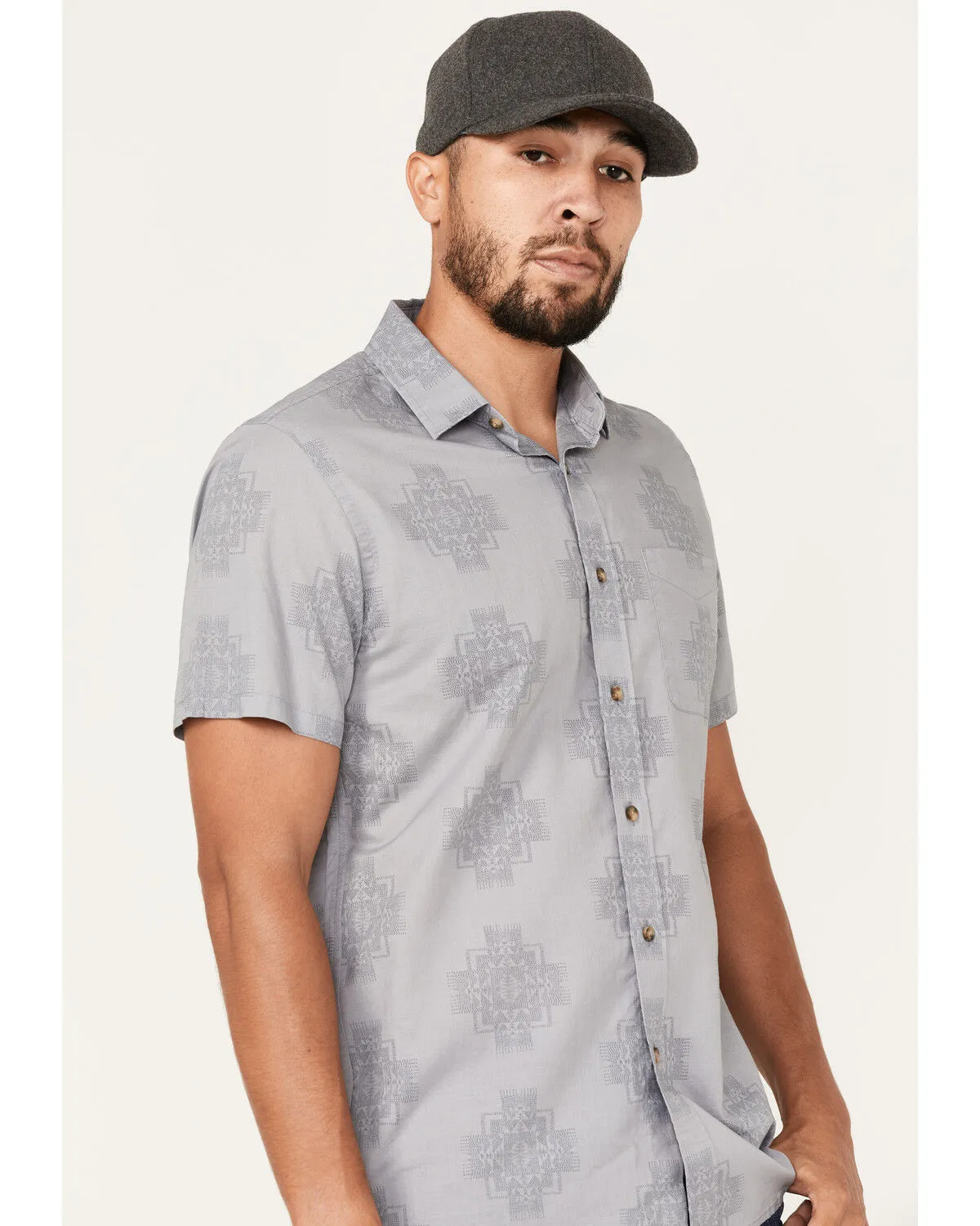 Product Name:  Pendleton Men's Shoreline Print Short Sleeve Western Shirt