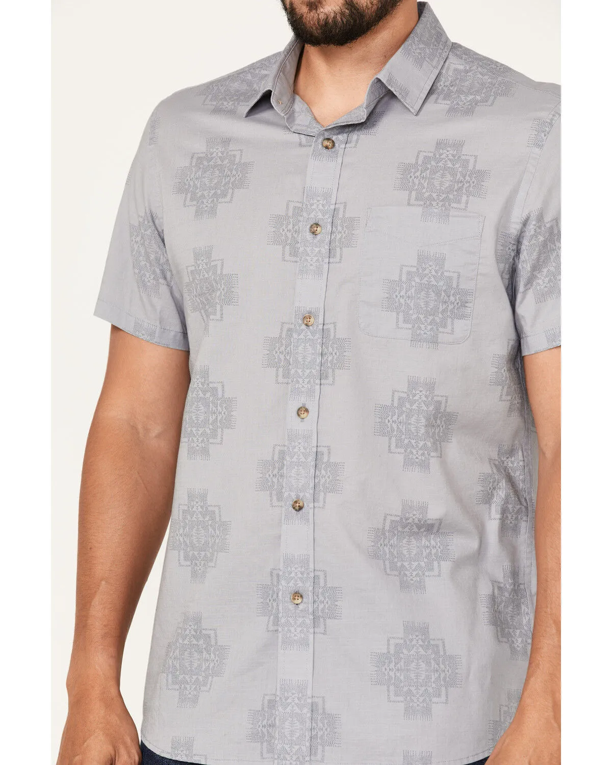 Product Name:  Pendleton Men's Shoreline Print Short Sleeve Western Shirt