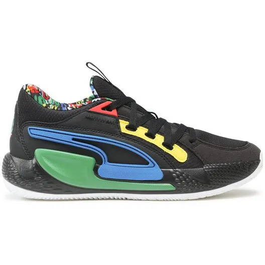 Puma Men's Court Rider Chaos Trash Talk Shoes - Black / Yellow / Green / Blue / White