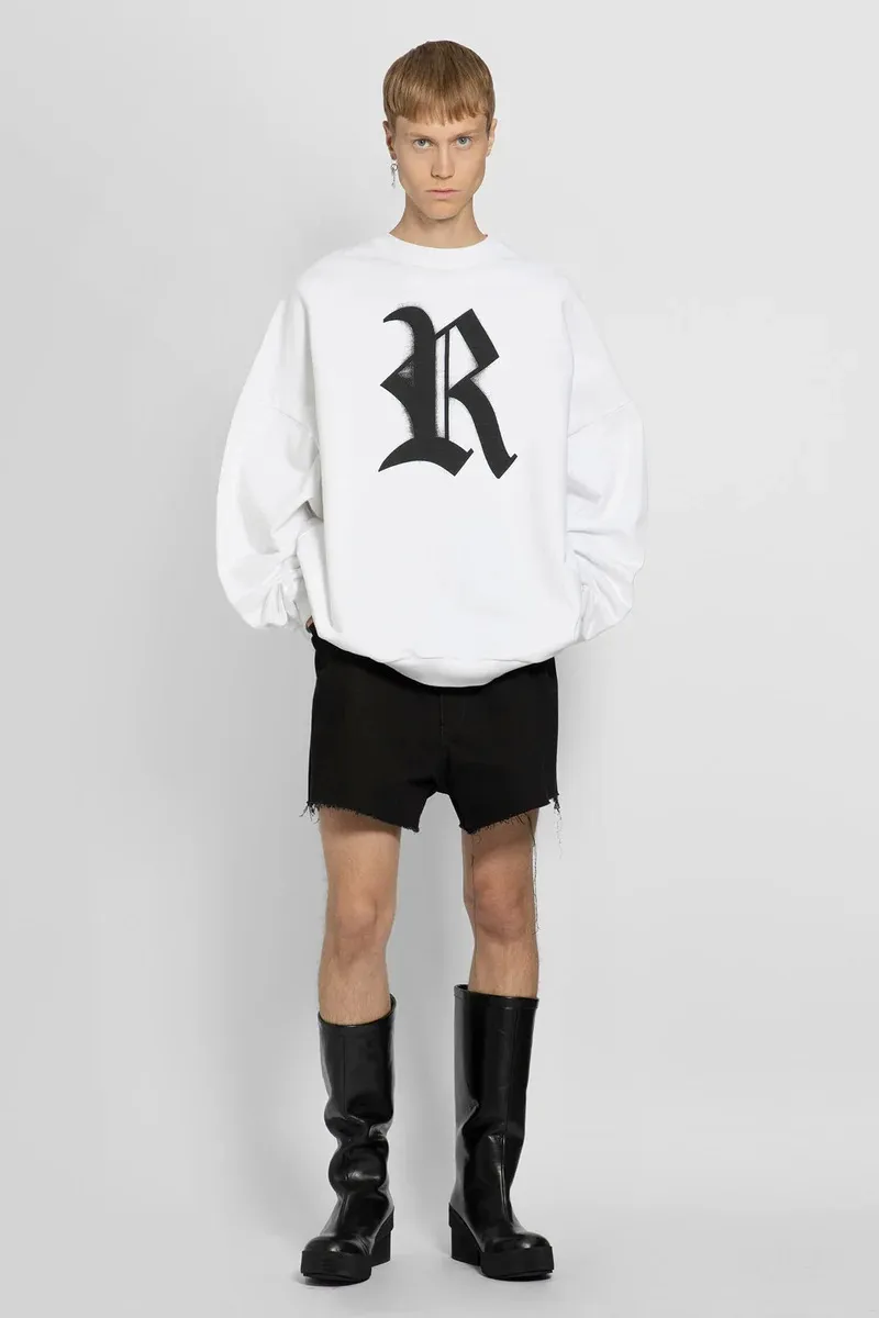 RAF SIMONS  |Crew Neck Pullovers Unisex Long Sleeves Cotton Oversized