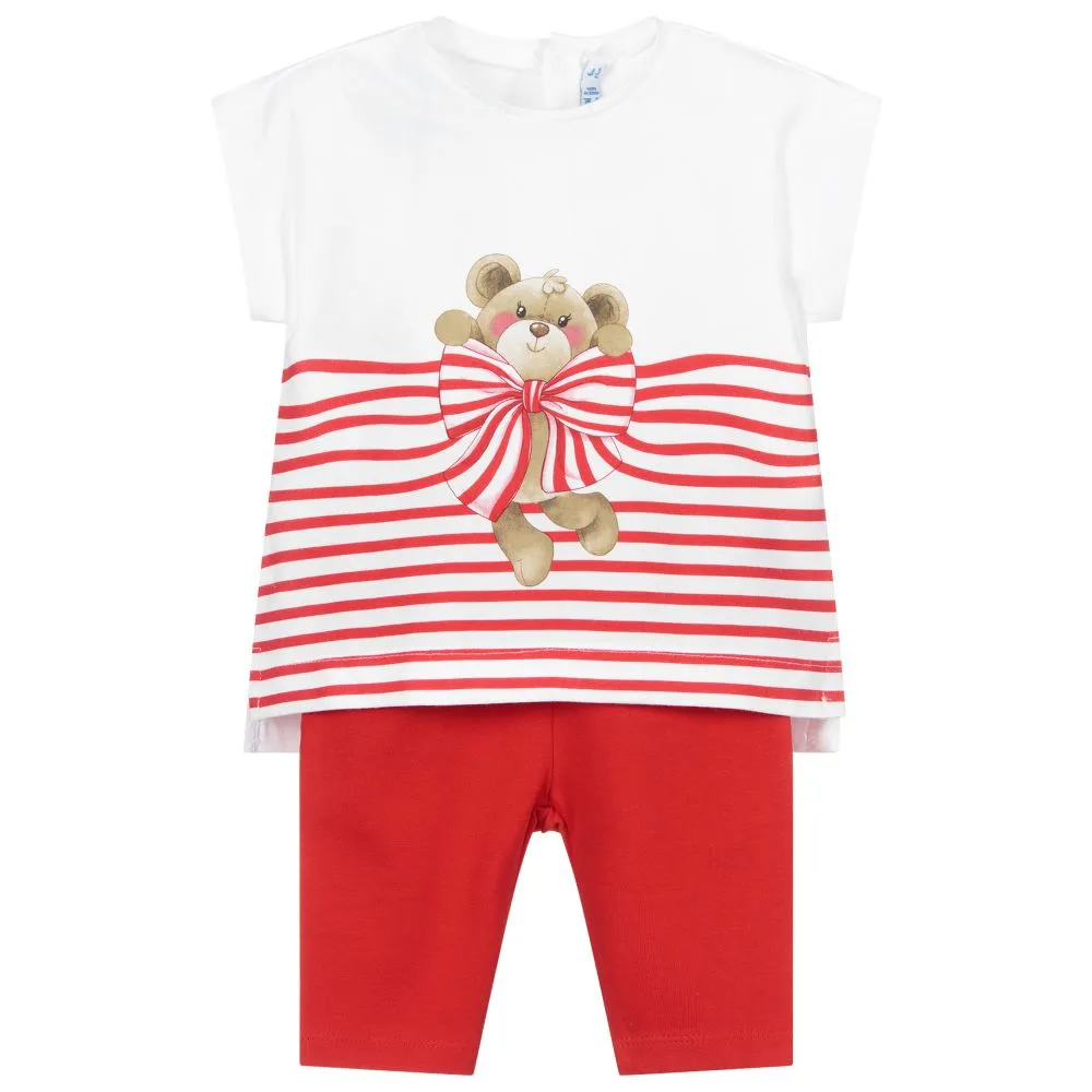 Red Striped Leggings Set