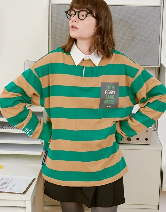 rolarola  |Stripes Unisex Street Style Long Sleeves Cotton