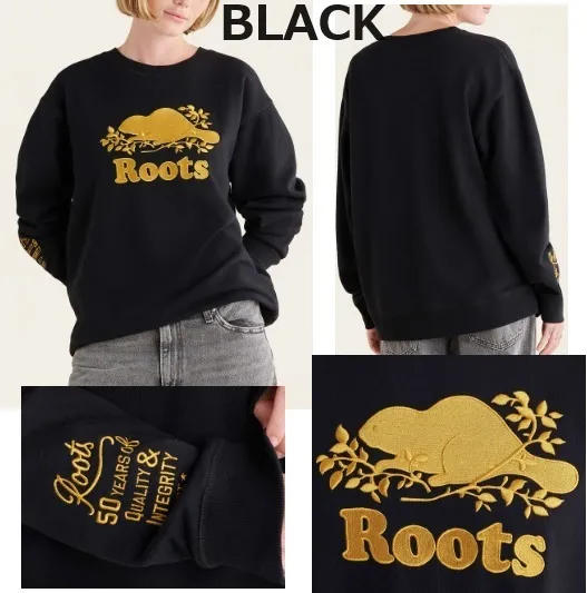 Roots  |Crew Neck Sweat Street Style Long Sleeves