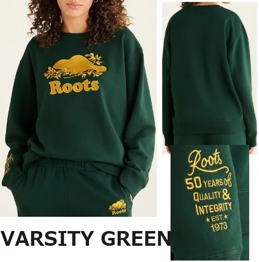 Roots  |Crew Neck Sweat Street Style Long Sleeves