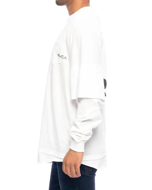 RVCA  |Crew Neck Unisex Long Sleeves Plain Long Sleeve T-shirt Logo