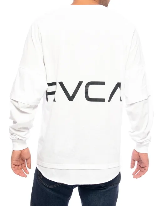 RVCA  |Crew Neck Unisex Long Sleeves Plain Long Sleeve T-shirt Logo