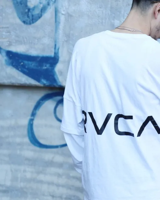 RVCA  |Crew Neck Unisex Long Sleeves Plain Long Sleeve T-shirt Logo