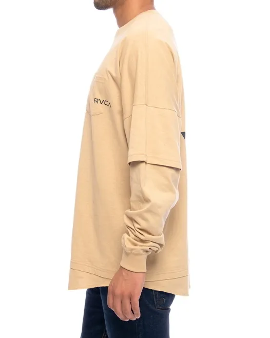 RVCA  |Crew Neck Unisex Long Sleeves Plain Long Sleeve T-shirt Logo