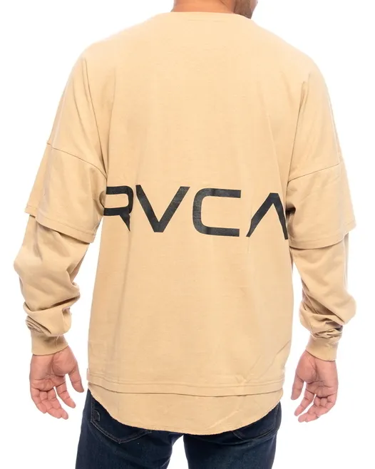 RVCA  |Crew Neck Unisex Long Sleeves Plain Long Sleeve T-shirt Logo